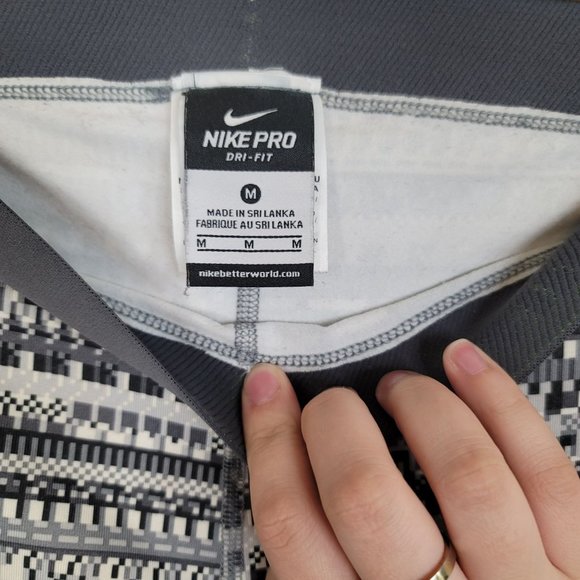 Nike Pro Warm 8 Bit Fair Isle Tights Medium - Picture 8 of 10